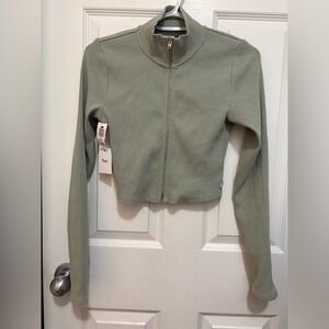 Aritzia TNA Copley ribbed zip up